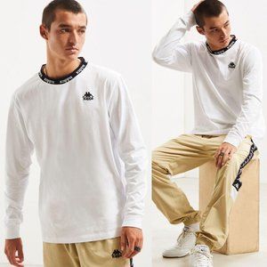 Kappa Rare Long Sleeve Shirt High Logo Neck White
